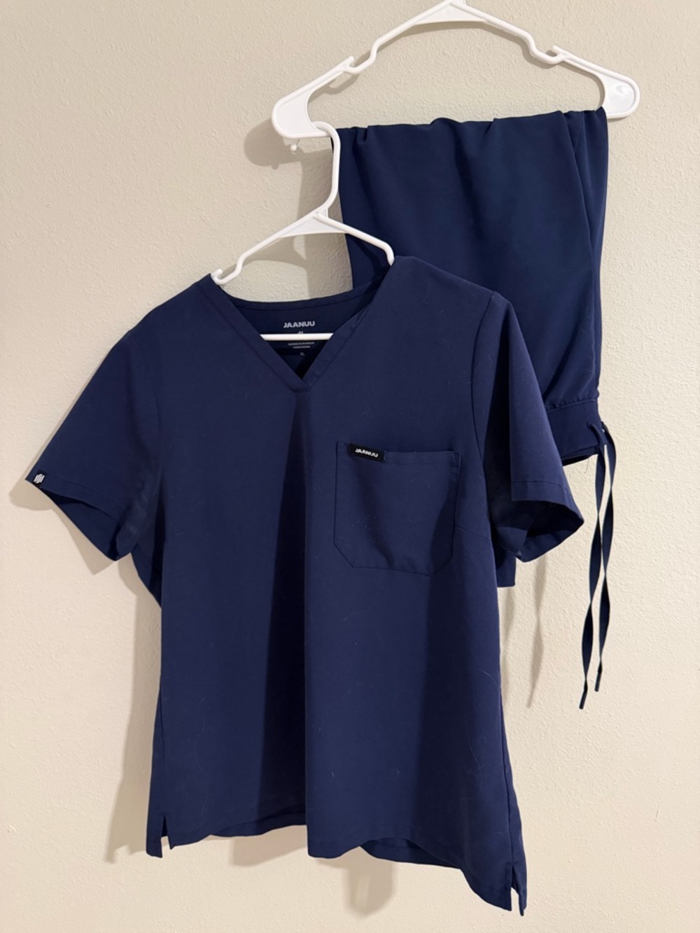 Jaanuu Navy Women’s Scrub Top & Pants Set
